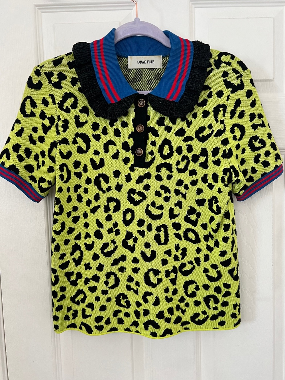 Tamaki Fujie leopard polo